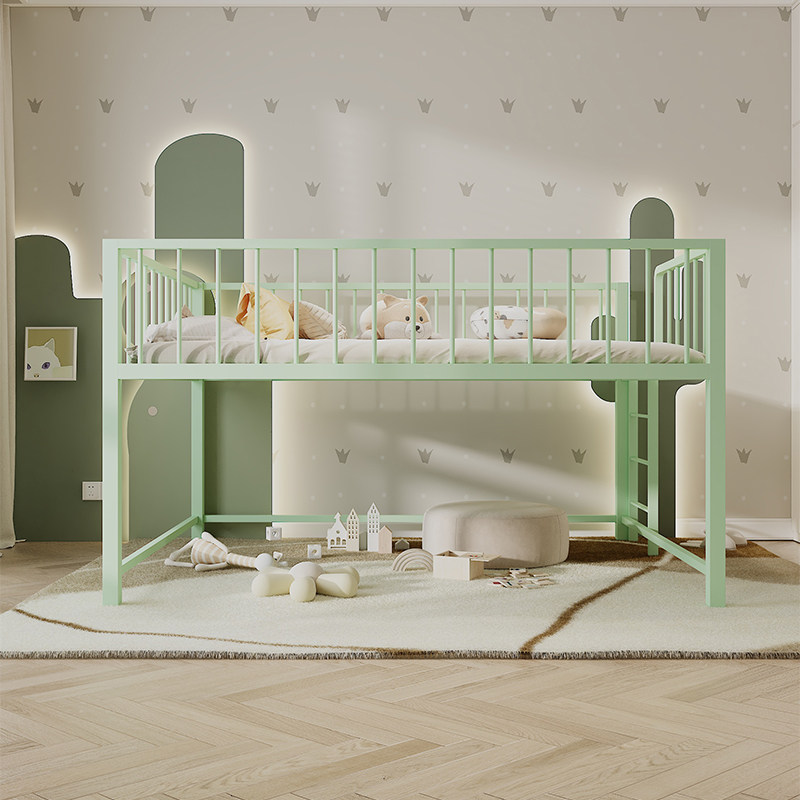 简约铁艺多功能半高床上床下空阁楼铁架床加厚家用公寓复式儿童,住宅家具,铁艺/钢木床,淘宝优惠券,粉丝福利购,淘宝优惠卷