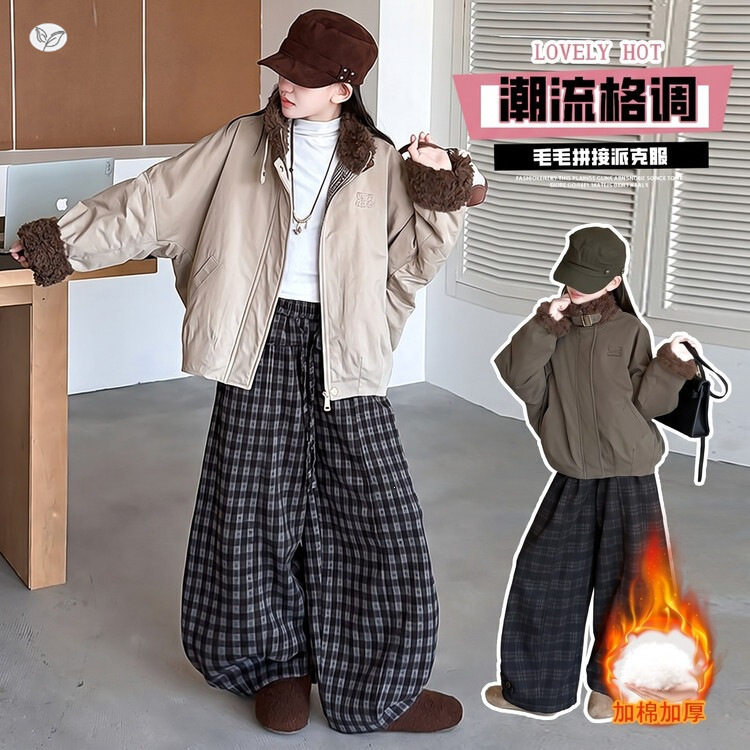 女童加厚派克服外套2026冬装新款韩版洋气时髦儿童装休闲棉衣棉服