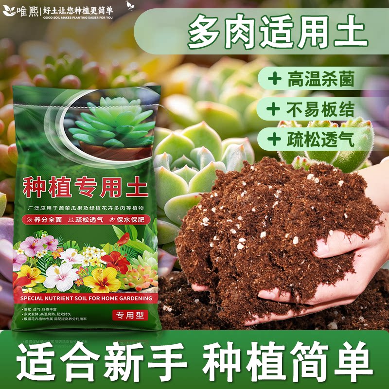 多肉专用疏松透气营养土绿色通用