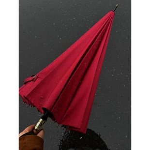 红色雨伞结婚新娘伞长柄自动加大加厚加固男女生高颜值大号双人伞