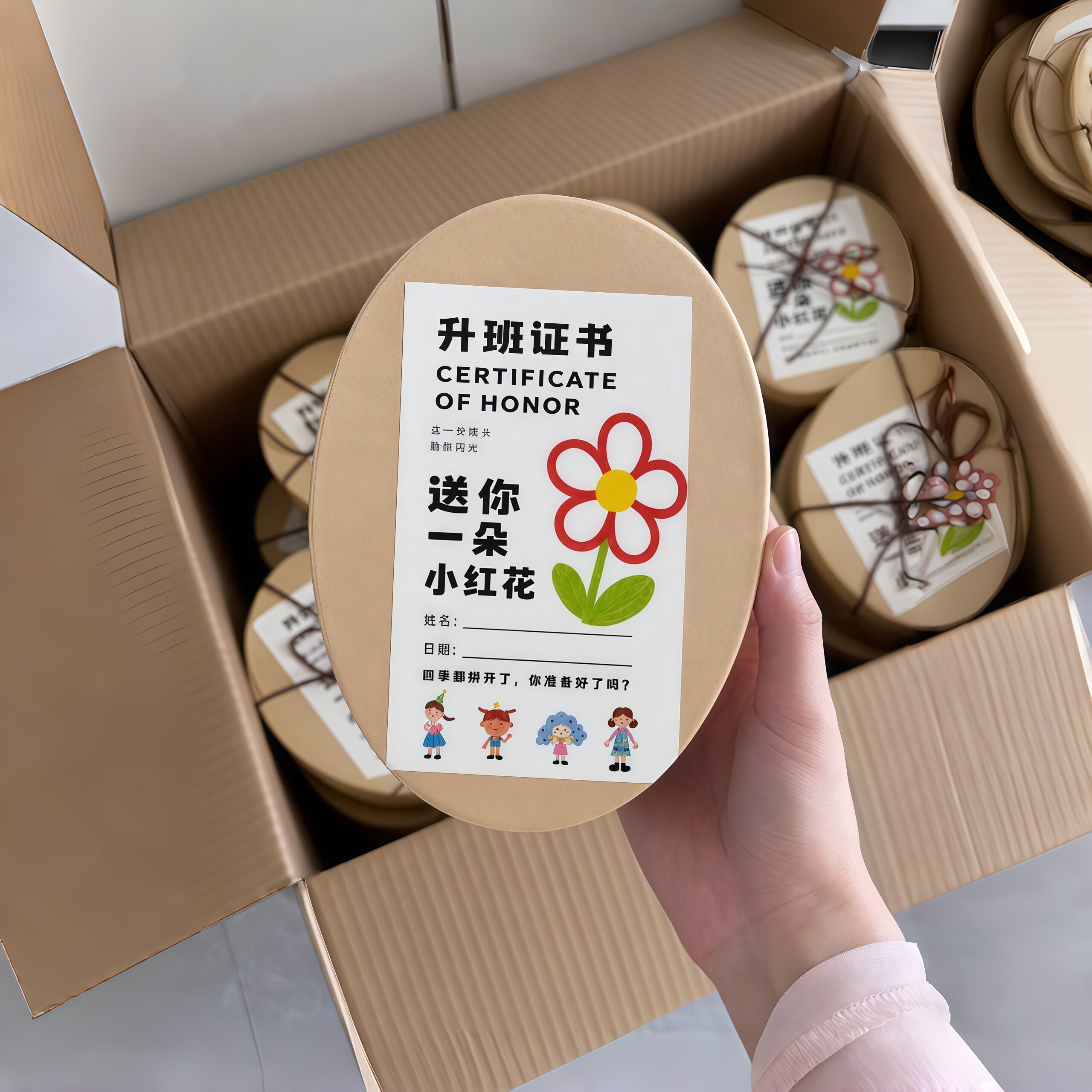 升学证书牛皮盒子开学大礼包幼儿园小学生开学季礼物送全班小朋友