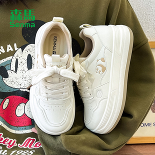 森马厚底增高小白鞋女款2026春季新款运动鞋爆款百搭休闲板鞋子女