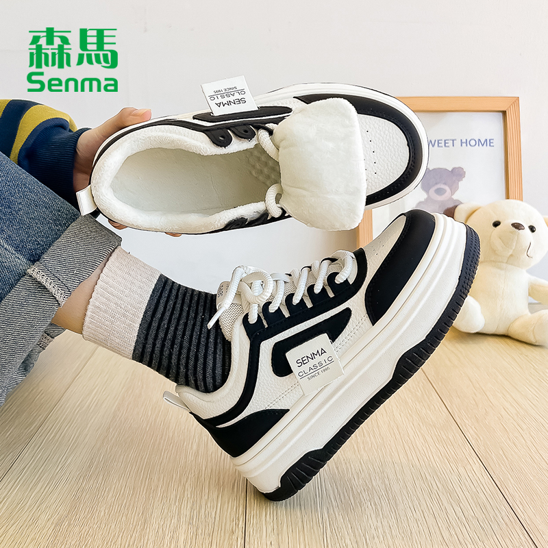 女鞋森马加绒保暖二棉鞋