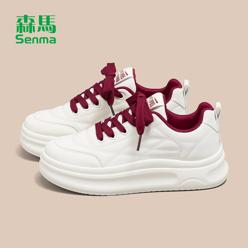 森马2025冬季新款厚底休闲板鞋女