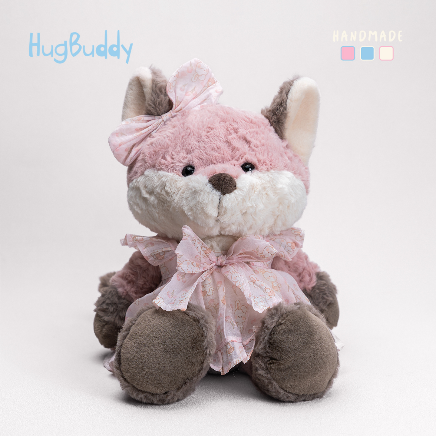 hugbuddy抱抱布迪狐狸安抚陪伴毛绒玩偶公仔娃娃生日礼物玩具礼盒