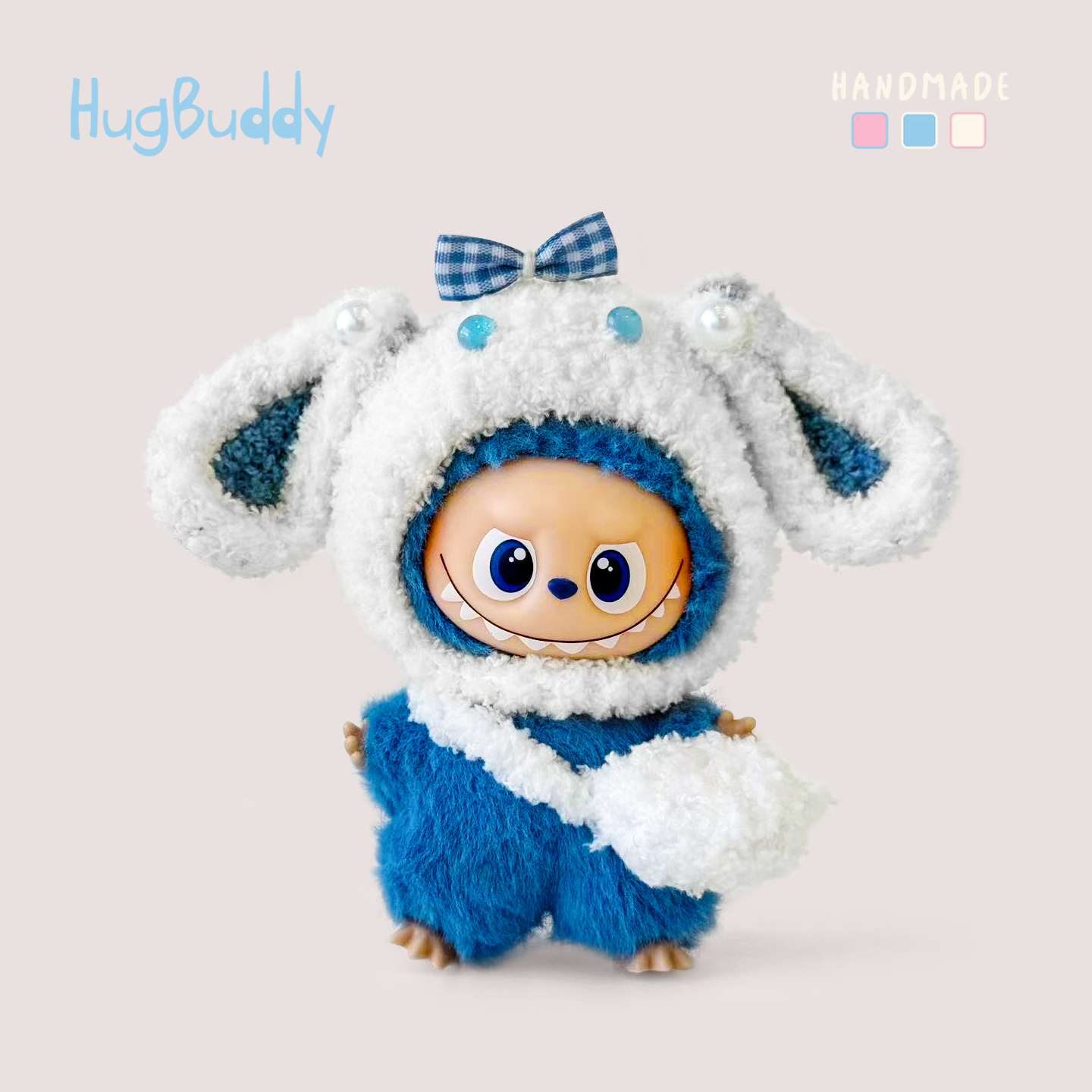 4代拉布布娃衣~可爱毛绒娃娃服装包包挂饰玩偶娃衣潮玩labubu衣服