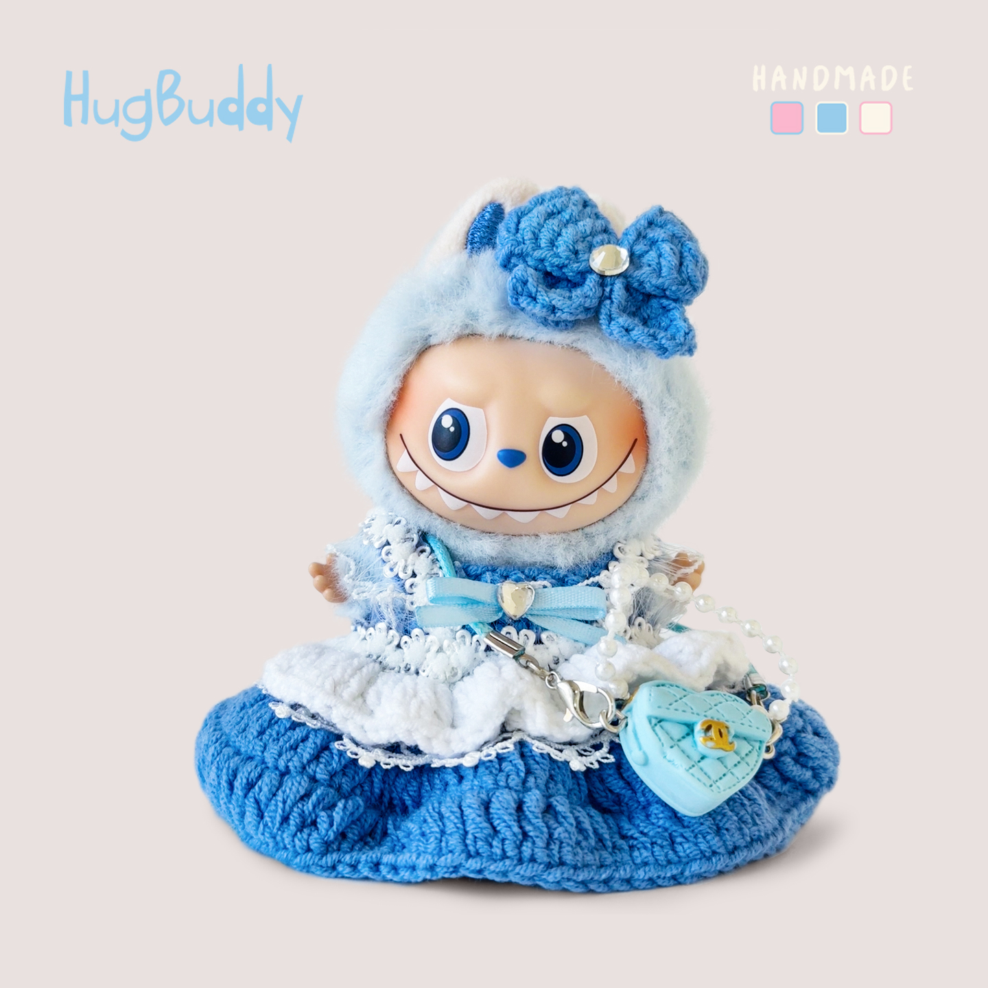 labubu衣服4代拉布布娃衣可爱毛绒娃娃服装包包挂饰玩偶娃衣潮玩