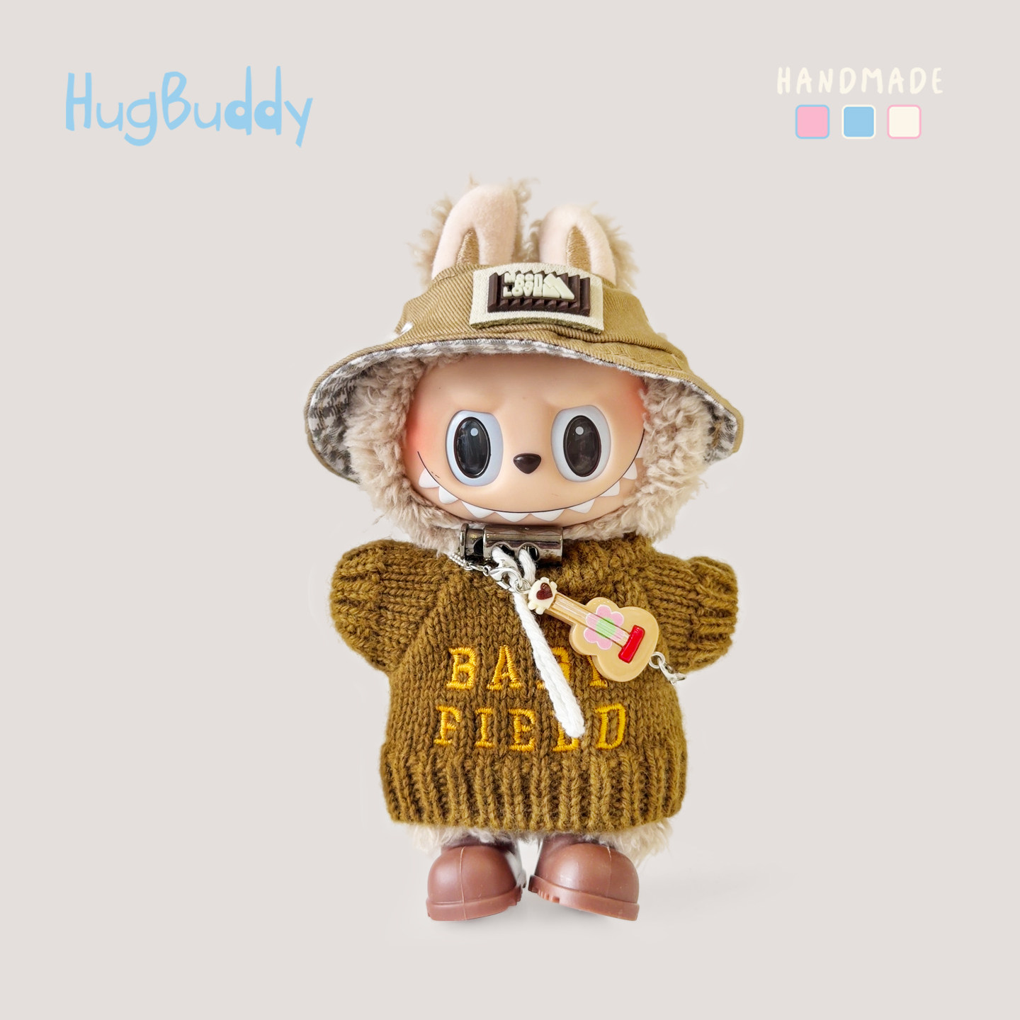 原创可爱钩针字母套装拉布布labubu玩偶公仔衣服装饰潮玩手工娃衣