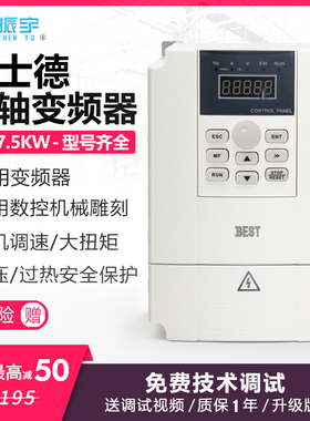 雕刻机主轴cBEST变频器1.5KW-7.5KW贝士德变频器调速器雕刻机配件