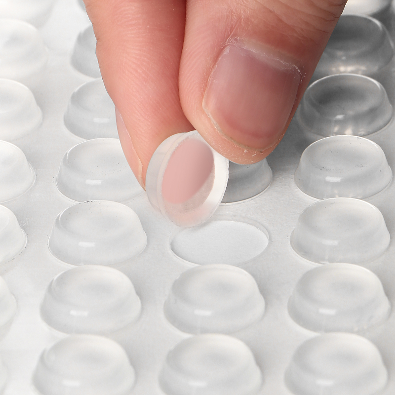 防撞贴门把手防撞垫硅胶防撞颗粒柜D门家具防滑贴片缓冲垫推拉静