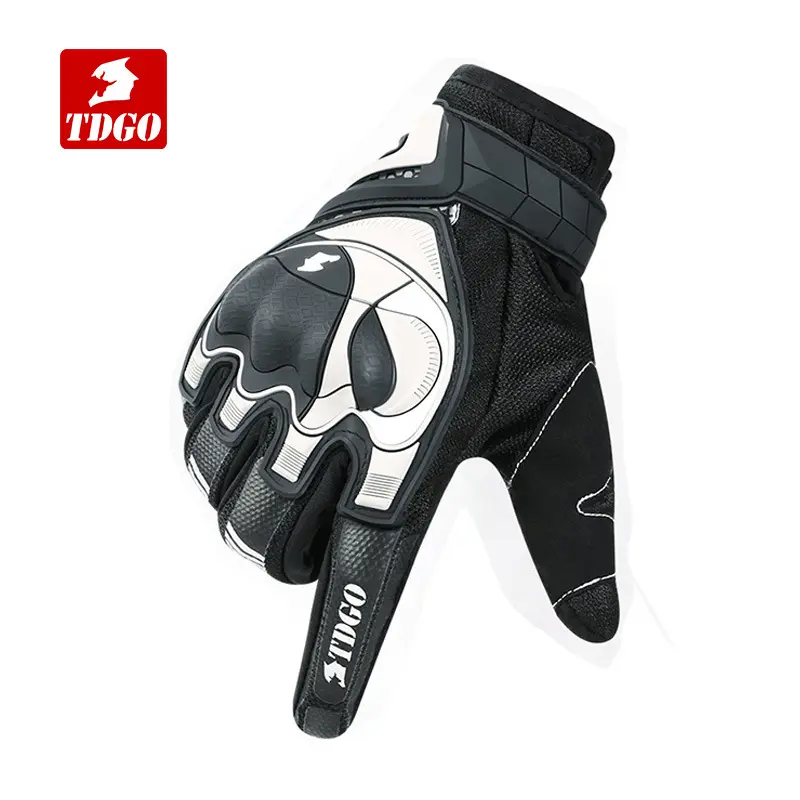 摩托车骑行手套夏季透气防摔触屏全指硬壳防护越野手套机车俱乐部