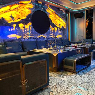 ktv沙发私人影院酒吧夜总会包厢港式轻奢清吧歌舞厅茶几沙发组合