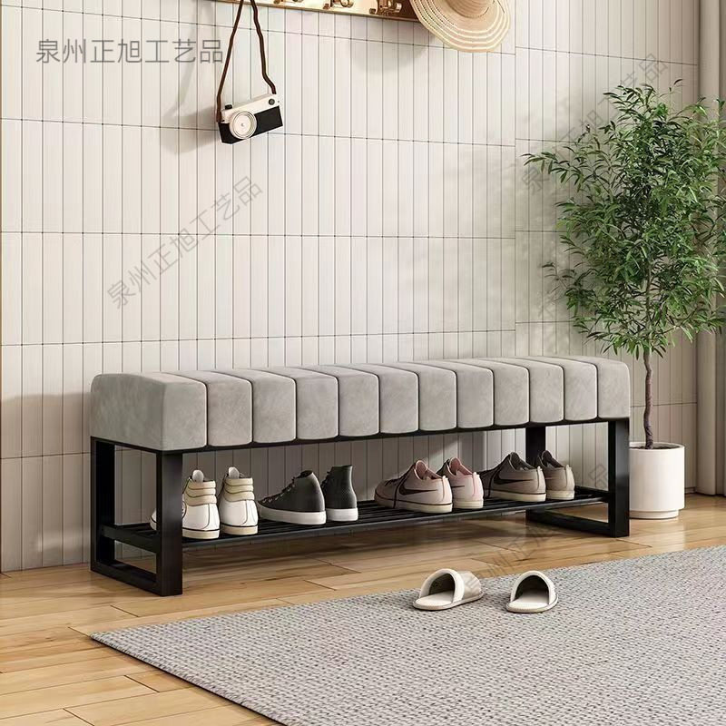 简约超窄铁艺多层玄关换鞋凳