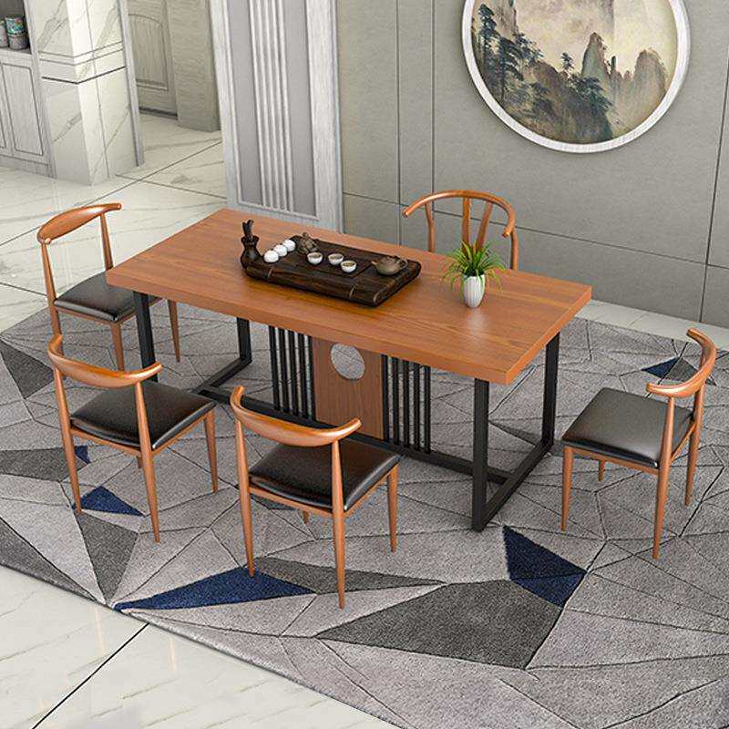 新中式茶桌椅组合办公室茶馆会客接待洽谈桌客厅休闲实木泡茶台