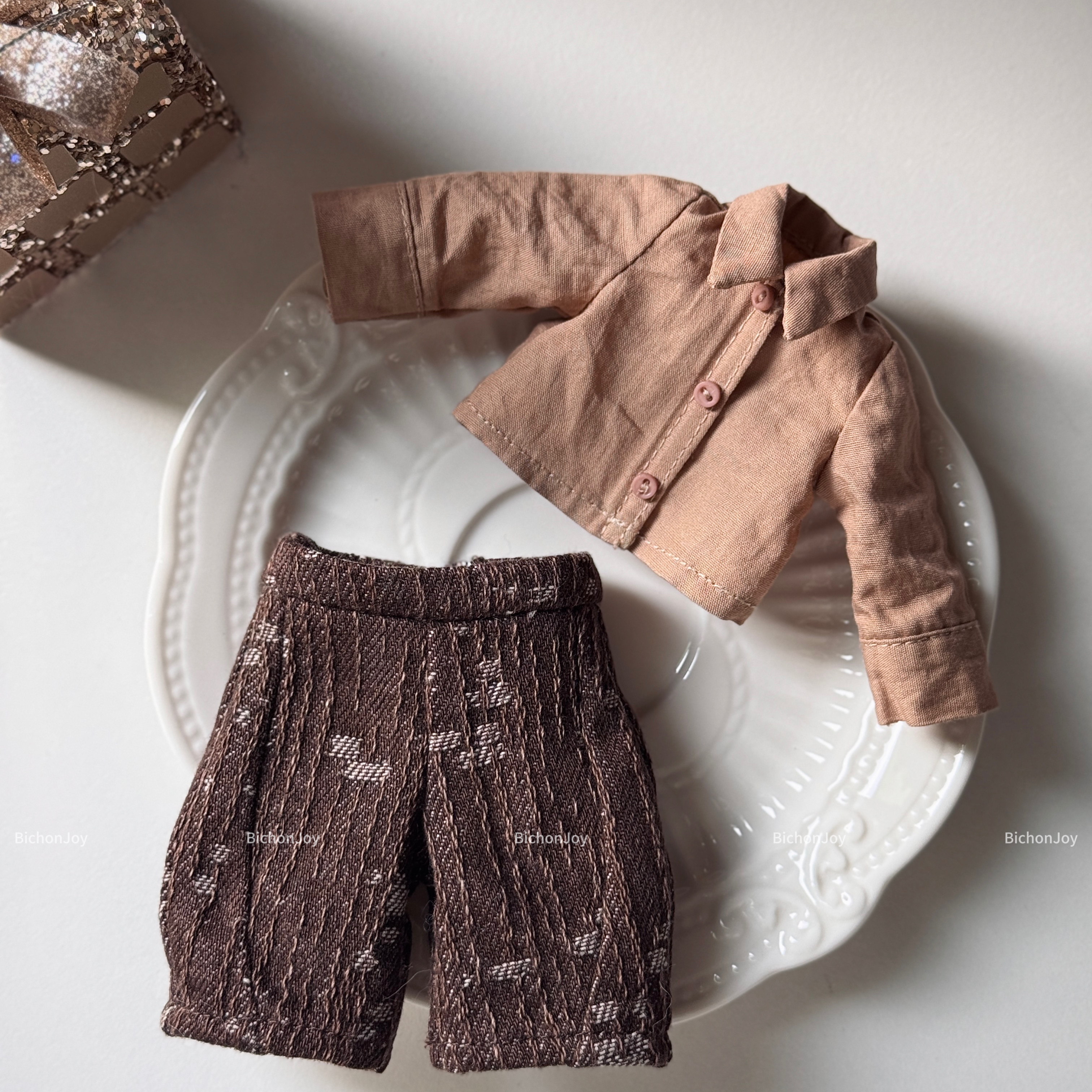 核桃牛仔裤·Zsiga娃衣1/8小六1/6BJD通穿时尚百搭水洗牛仔裤