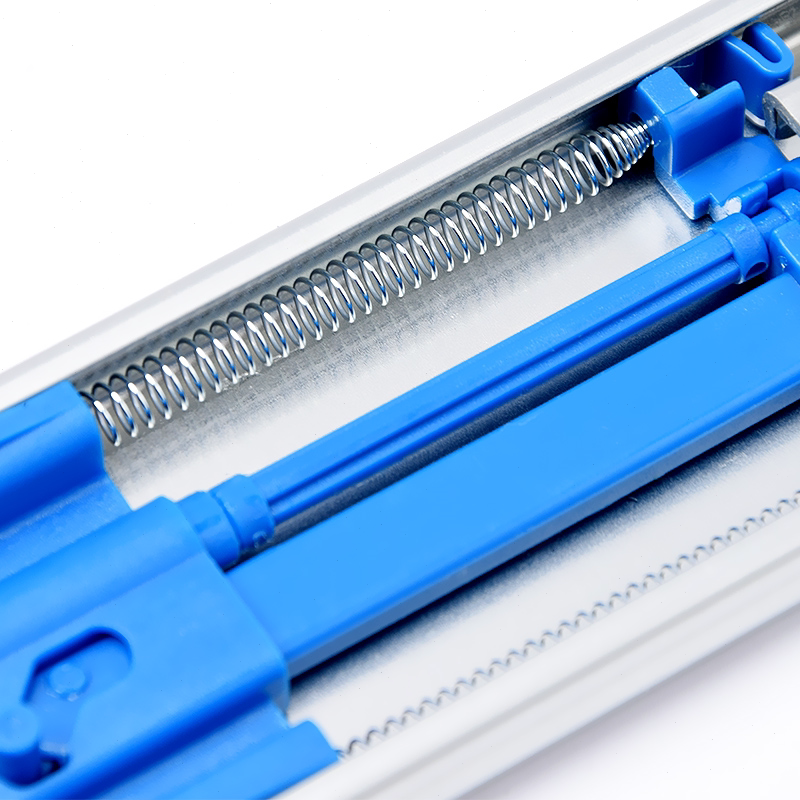 台湾火车头抽屉轨道三节式导轨缓冲阻尼滑轨静音路轨橱柜五金配u.