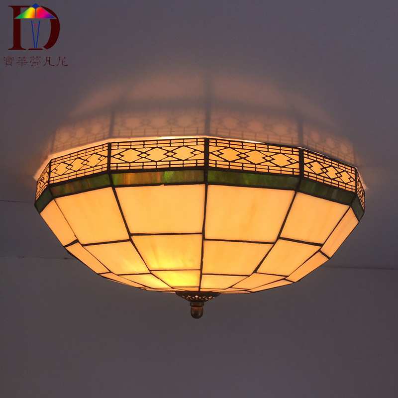 灯饰 复古简约led客厅吸顶灯 一件代发蒂凡尼走廊阳台卧室灯