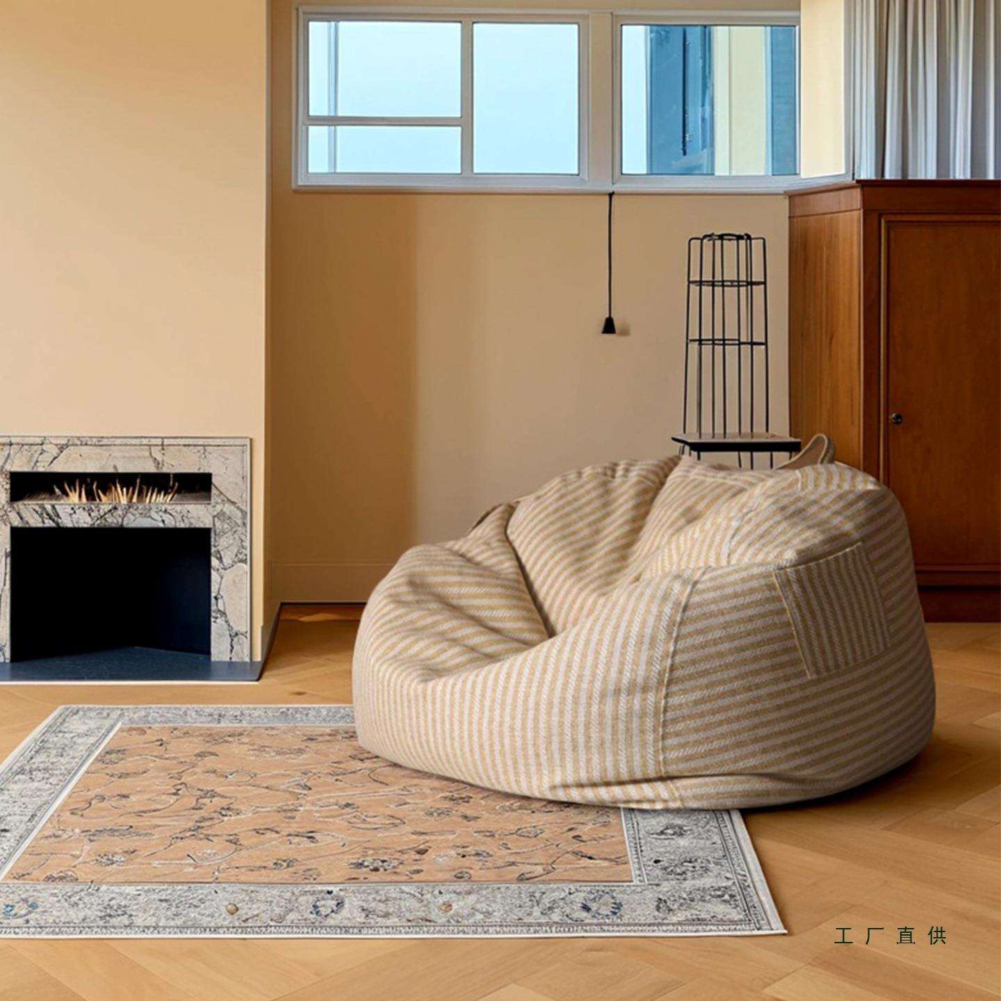 布艺单人沙发家用小户型epp卧室懒人沙发豆袋榻榻米日式阳台躺卧