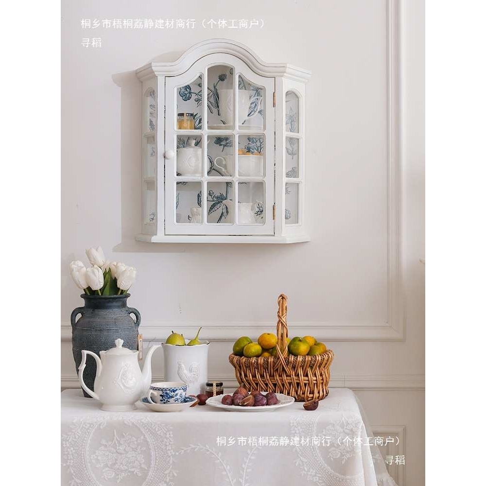 法式复古装饰墙上置物架个性创意客厅壁橱收纳展示柜桌面装饰架子