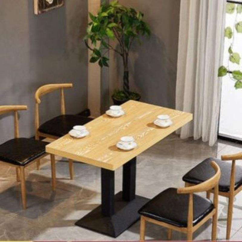 快餐桌椅组合奶茶甜品汉堡店咖啡厅食堂小吃餐饮饭店西餐厅牛