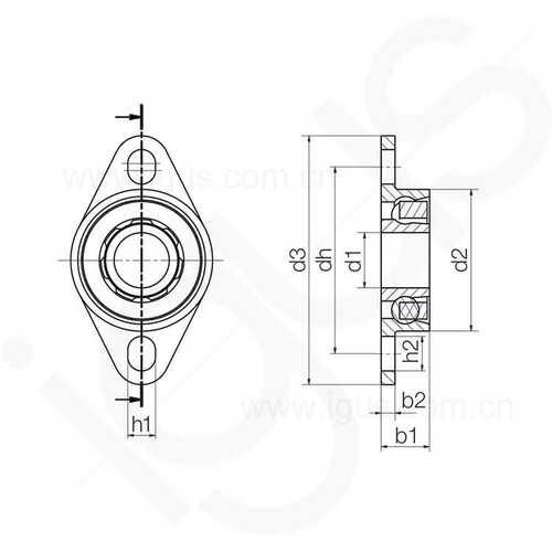 igus德国易格斯xiros? 法兰滚珠轴承，旋入式，不锈钢滚珠，毫米
