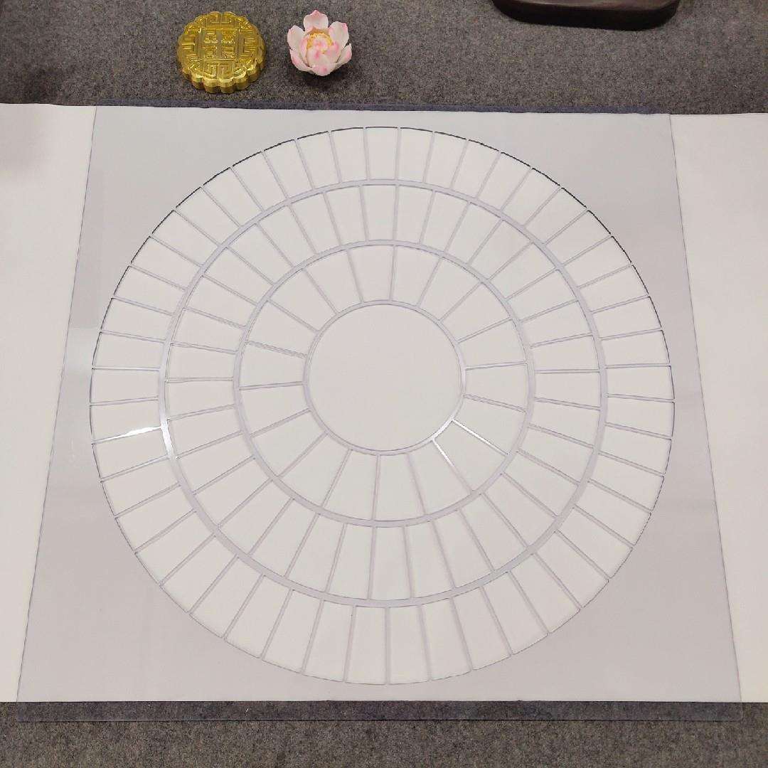 各种书法艺术百福图百禄图百寿图百顺图模板免画格尺外框50×50