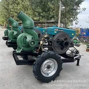高山送水高扬程水泵 市政防汛排水抽水机 柴油拖车款 10寸抽水泵