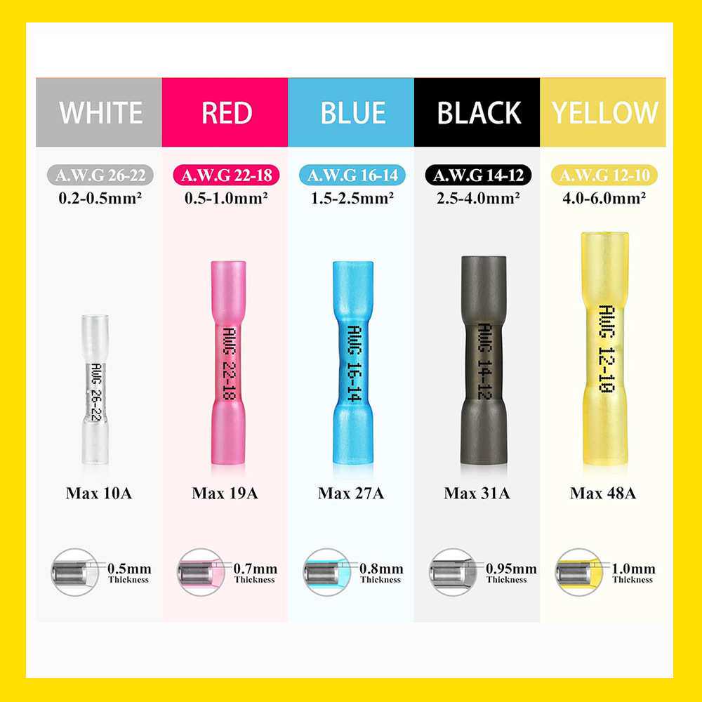 跨境  335PCS热缩对接连接器125PCS焊接线端子210个防水焊锡环