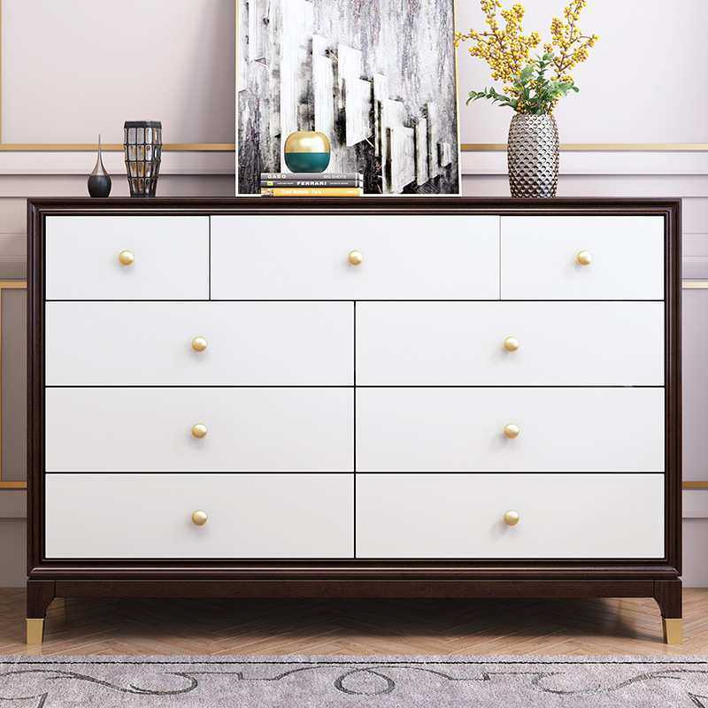 美式实木九斗柜卧室简约抽屉储物柜玄关收纳柜樱桃木轻奢家具,基础建材,亚克力板,淘宝优惠券,粉丝福利购,淘宝优惠卷