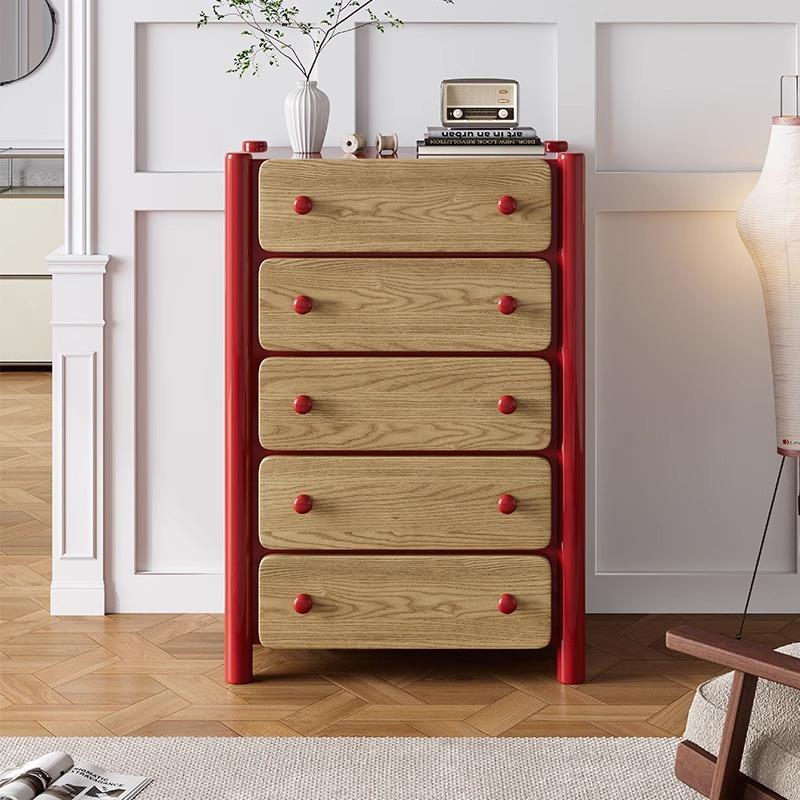 客厅斗柜法式瓦西姆立柜客厅家用设计师中古风双色网红卧室收纳柜