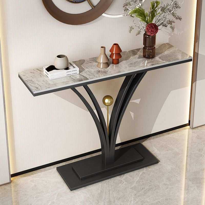 新款玄关摆件玄关条几长条靠墙边大理石长条玄关桌子艺术轻奢