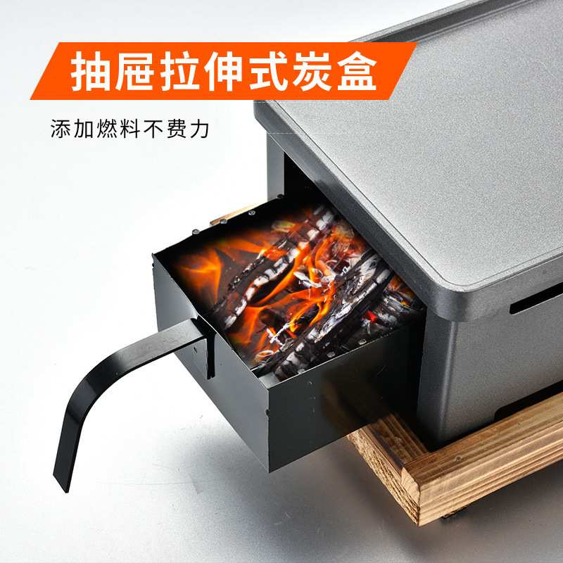 保温商用烧烤酒精式烤炉加热加热炉韩炉方形长方烧烤炉烤蜡烛烤串