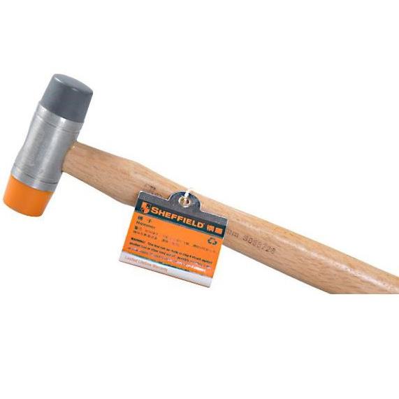 钢盾木柄安装锤橡胶锤聚氨酯橡胶锤头S088735安装锤S088742