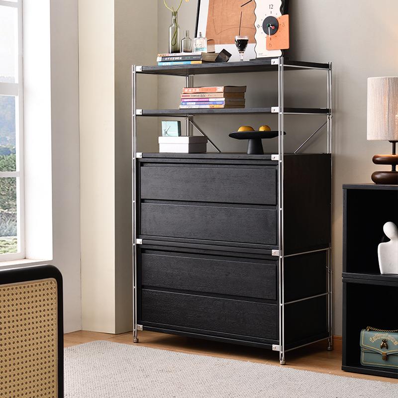 简约现代抽屉多层储物柜家用客厅电视边柜卧室收纳四五六实木斗柜
