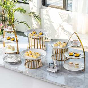 酒店自助餐展示架欧式下午茶蛋糕点心架冷餐会甜品台摆件茶歇摆台