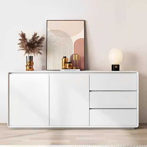 极简餐边柜现代简约厨房落地储物柜烤漆创意办公室背景装饰文件柜