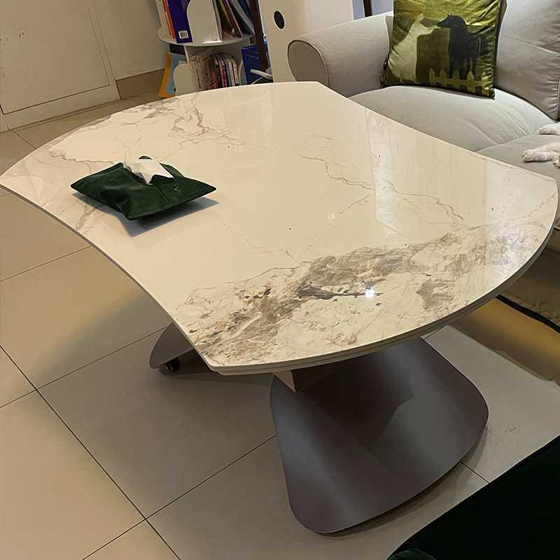 岩板电动升降茶几餐桌两用一体式现代简约小户型方变圆多功能茶台,基础建材,亚克力板,淘宝优惠券,粉丝福利购,淘宝优惠卷