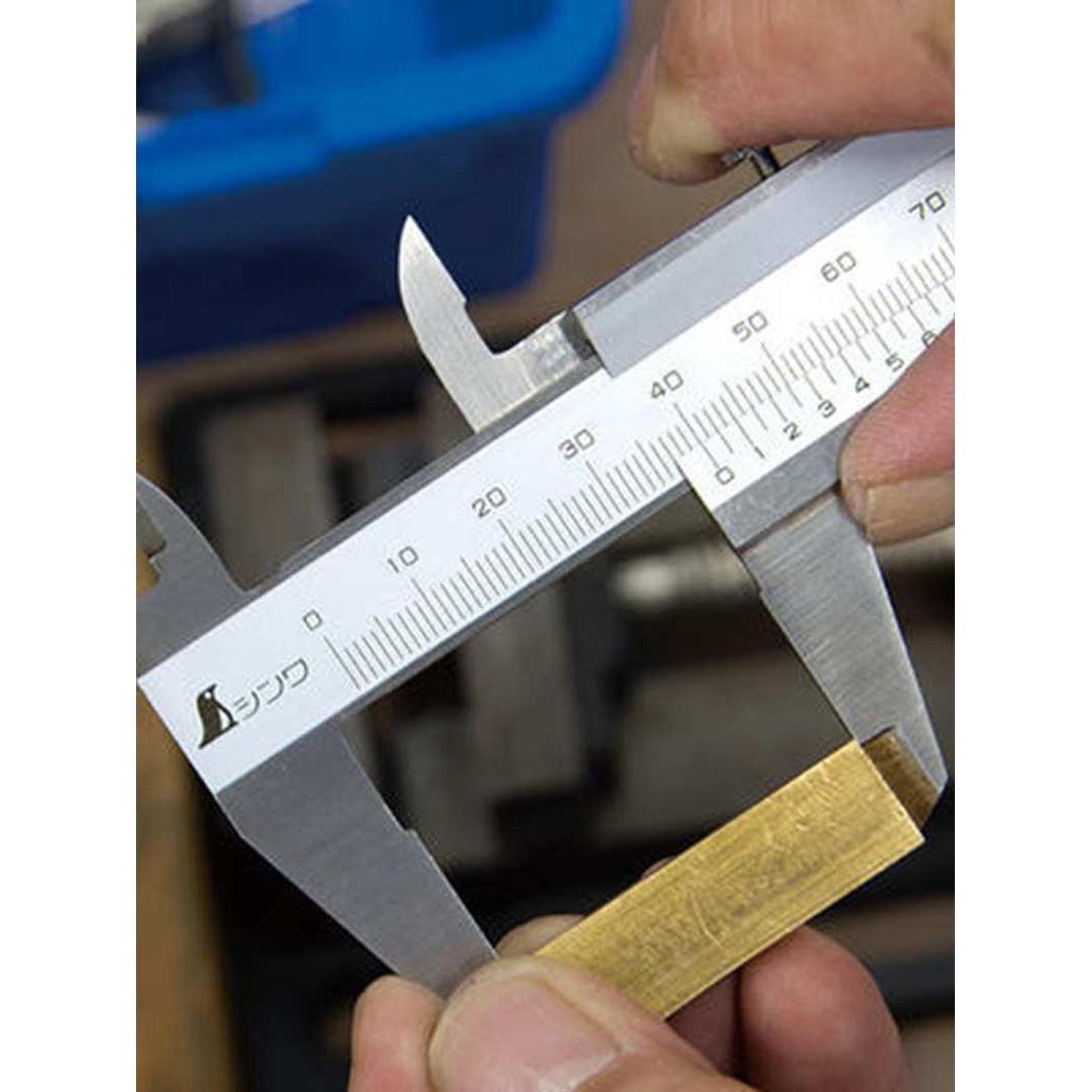 亲和测定SHINWA企鹅牌游标四用高精度不锈钢便携式迷你卡尺 19892