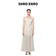 新款 SHRO ENRO2025夏季 手工立体花朵小香吊带度假风连衣裙女长裙