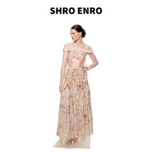 SHRO 套装 ENRO春季 蕾丝吊带半裙连衣裙两穿式 女 新款 明星艺人同款