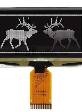 2.7寸白色OLED显示屏/256128显示模块/256x128点阵/并串口