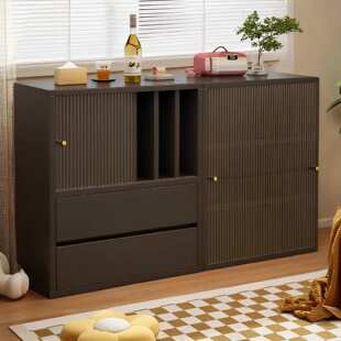 实木书柜自由组合卡莱克日式矮柜家用防尘收纳靠墙带柜门储物柜子