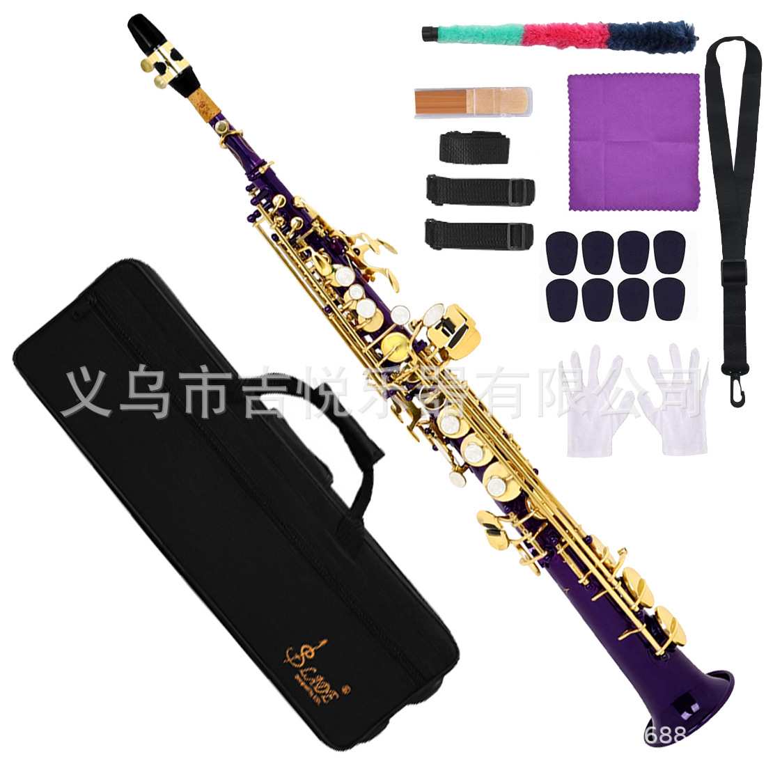 跨境货源高音萨克斯乐器初学者降B调萨克斯直管成人儿童萨克斯SAX