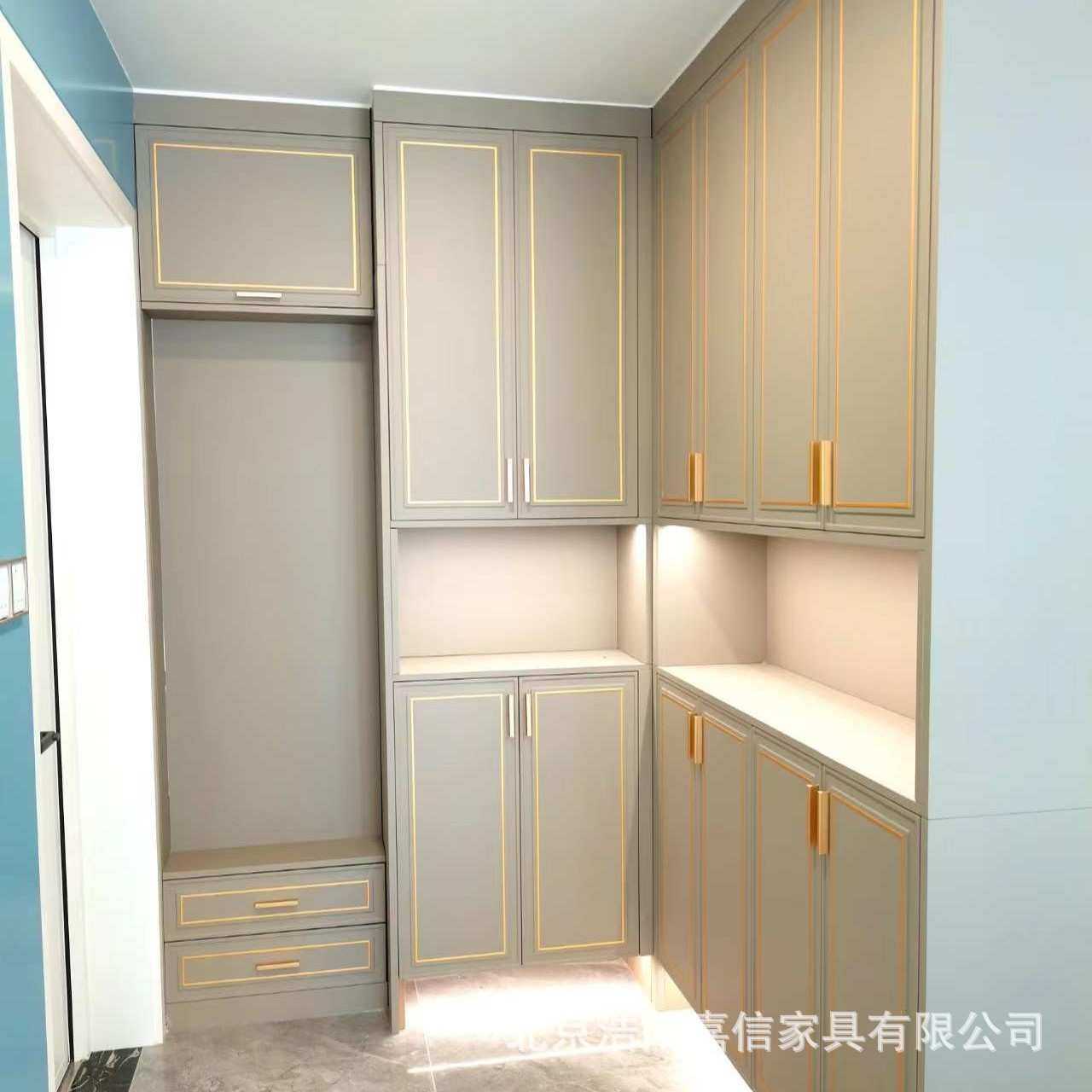 北京源头厂家全屋烤漆门板衣柜一门到顶代简约福人竹香板材门板