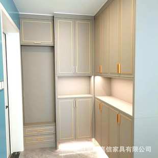 北京源头厂家全屋烤漆门板衣柜一门到顶代简约福人竹香板材门板