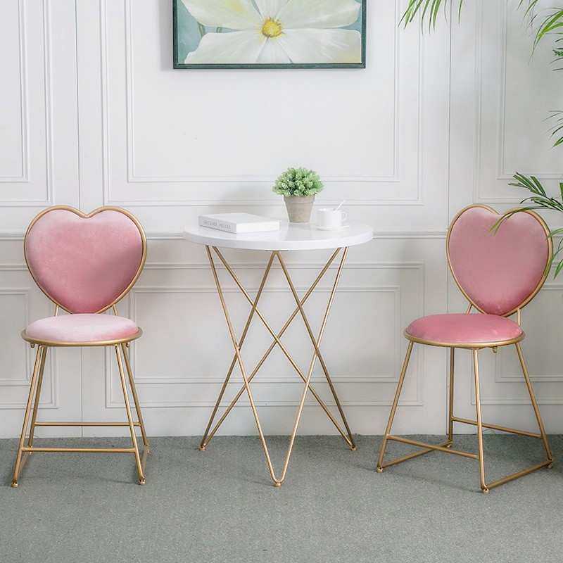 简约现代铁艺餐椅金色梳妆台椅美甲凳咖啡奶茶休闲椅子靠背绒布椅,金属材料及制品,其他金属制品,淘宝优惠券,粉丝福利购,淘宝优惠卷