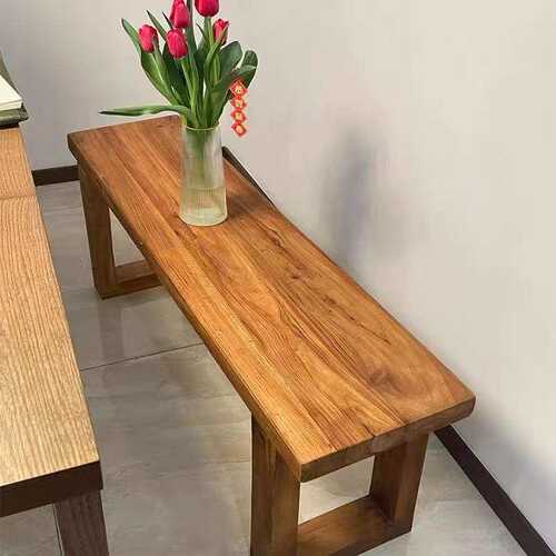 老榆木大板桌家用餐桌长条凳子双人凳而已学习座椅卧室床尾换鞋凳