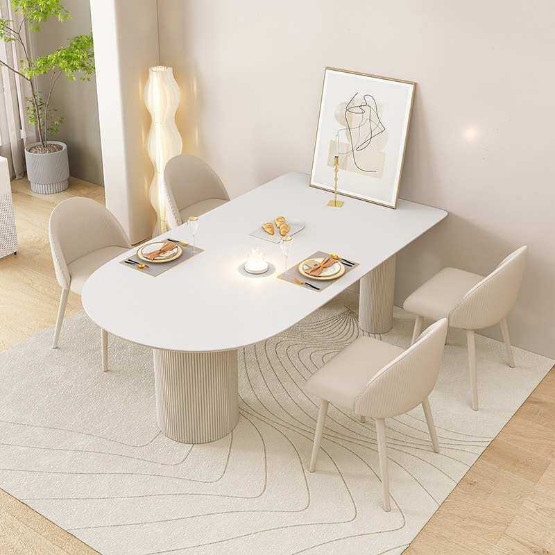 奶油风岩板餐桌椅组合小户型家用餐桌餐厅民宿网红半圆形用餐桌子,金属材料及制品,其他金属制品,淘宝优惠券,粉丝福利购,淘宝优惠卷