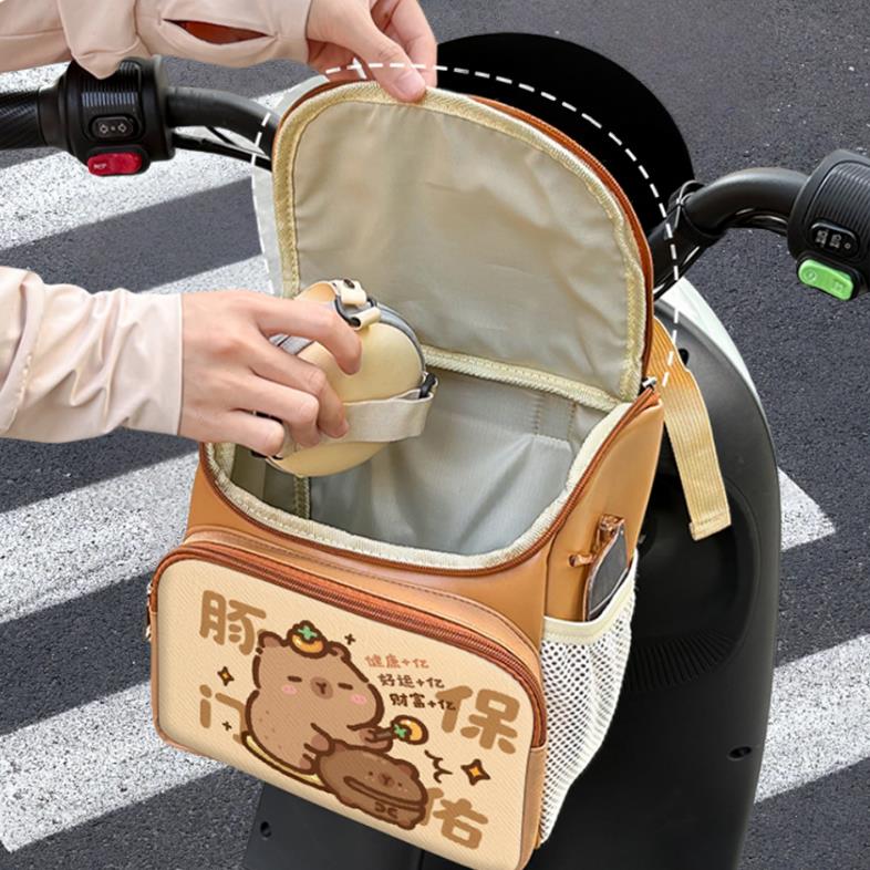 电动车前置物兜通用电瓶汽车挂件包防水大容量手机充电器挂袋收纳