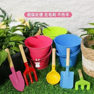 备挖土赶海工具宝宝沙滩幼儿园种植铁铲子 小铲子儿童挖沙玩沙子装